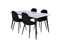 Spisegruppe 2-pakk Jimmy & Polar 150 x 90 – hvit og svart