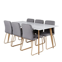 Spisegruppe 2-pakk 180 x 90 – grå og hvit