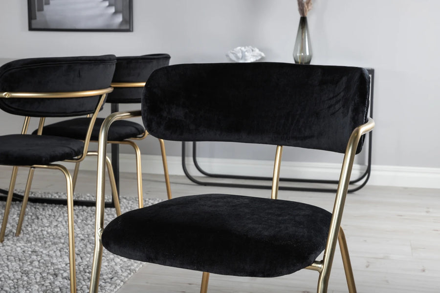 Spisestol Arrow 2-pakk – svart
