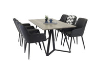 Spisegruppe Marina & Comfort 180 x 90 2-pakk – natur og svart
