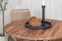 Spisegruppe rund ⌀100 – natur + 2-pakk spisestoler, brun