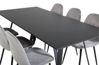 Spisegruppe Polar & Marina 2-pakk 180 x 90 – grå og svart