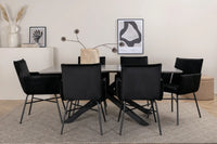 Spisegruppe Petra & Piazza 180 x 90 – svart