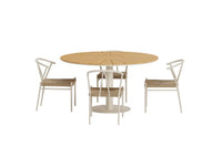 Spisegruppe rund Ø120 – beige