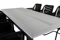 Spisebord Albany 224 x 90 – mørk grå