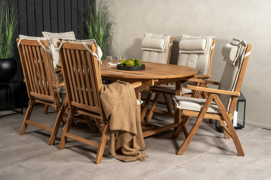 Spisegruppe Kenya + Ovalt 180 x 120 – natur