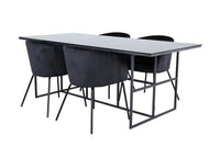 Spisegruppe Berit & Leif 200 x 90 – svart