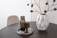Spisestol 2-pakk – beige + Spisebord rundt ⌀115 – mocca