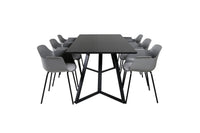Spisegruppe Comfort & Marina 2-pakk 180 x 90 – grå og svart