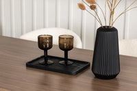 Spisestol Chico & Tempe 2-pakk + rektangulært spisebord 140 x 80 – hvit og valnøtt
