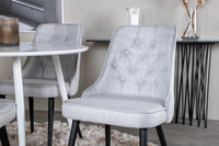 Spisegruppe Plaza & Velvet Deluxe Rund ⌀100 2-pakk – hvit og grå
