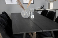 Spisegruppe Sleek & Velvet Deluxe 195 x 95 2-pakk – svart