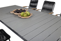 Spisegruppe rektangulært spisebord 160 x 100 + spisestol 2-pakk – svart
