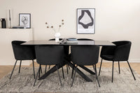 Spisegruppe Berit & Piazza 180 x 90 – svart