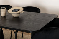 Spisegruppe Berit & Uno 200 x 90 – svart