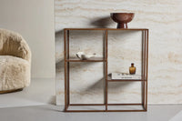 Hylle stål 26 x 81 x 80 – valnøtt