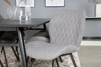 Spisegruppe Sleek & Gemma 195 x 95 2-pakk – svart og grå