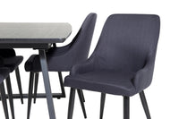 Spisestol Plaza & Inca 2-pakk + Spisebord rektangulært 160 x 85 – svart