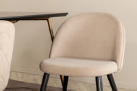 Spisegruppe Petra & Velvet 190 x 90 2-pakk – svart og beige