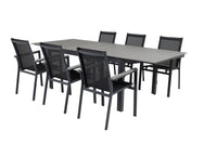 Spisegruppe Levels & Parma rektangulær 160 x 100 + spisestoler 2-pakk – svart