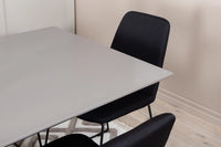 Spisestol Muce & Piazza 2-pakk + Rektangulært spisebord 180 x 90 – svart