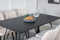 Spisegruppe Marina 180 x 90 2-pakk – svart og beige