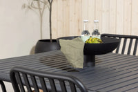 Spisegruppe Borneo & Peking rektangulær 200 × 100 + 2-pakk spisestol – svart