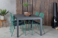 Spisegruppe Nicke & Marbella 2-pakk + Spisebord 160 x 100 – grønn og svart