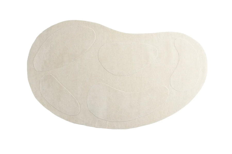 Teppe ovalt 290 × 175 – hvit