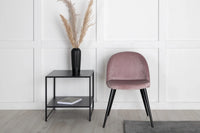 Spisestol Velvet 2-pakk – støvet rosa