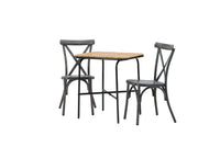 Kafébord Holmbeck & Tablas 70 x 55 + spisestol 2-pakk – natur og mørk grå