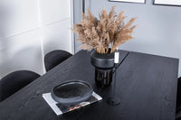Spisegruppe Sleek & Velvet 195 x 95 + 2-pakk spisestol – svart