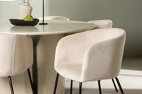 Spisegruppe Berit & Sandvik ⌀140 – beige