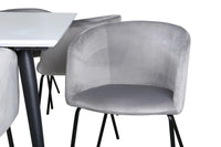 Spisegruppe Berit & Jimmy 195 x 90 – grå og hvit