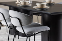 Spisegruppe Olivia & Chico 210 x 100 2-pakk – svart og blå