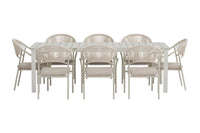 Spisegruppe Levels & Paros rektangulær 229 × 100 – beige