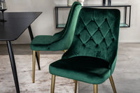 Spisegruppe Silar & Velvet Deluxe 120 x 80 2-pakk – svart og grønn