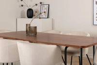 Spisegruppe Berit & Uno 200 x 90 – beige og natur