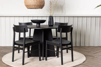 Spisegruppe Bootcut & Montros Rund ⌀110 2-pakk – svart