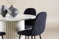 Spisestol Polar & Härön 2-pakk + Rundt spisebord ⌀110 – svart og hvit