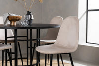 Spisestol Polar & Copenhagen 2-pakk – beige + Spisebord rundt ⌀115 – svart