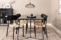 Spisegruppe Petra & Polly 190 x 90 2-pakk – svart