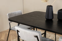 Spisegruppe Kenth & Uno 2-pakk 200 x 90 – grå og svart
