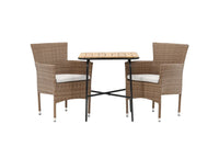 Spisestol Malina & Holmbeck 2-pakk + kafébord 70 x 55 – natur