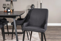Spisestol Plaza & Inca 2-pakk + Spisebord rektangulært 160 x 85 – svart