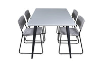 Spisegruppe Jimmy & Kenth 150 x 90 2-pakk – hvit og grå