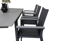 Spisegruppe Levels & Parma rektangulær 160 x 100 + spisestoler 2-pakk – svart