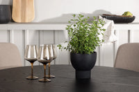 Spisegruppe Olivia & Seda ⌀110 2-pakk – svart og beige