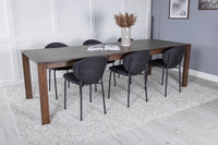 Spisegruppe 170 x 95 2-pakk – natur og svart