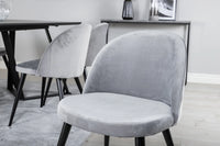 Spisegruppe Velvet & Marina 2-pakk 180 x 90 – grå og svart